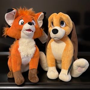 Disney Store Plush Fox & the Hound Copper and Tod